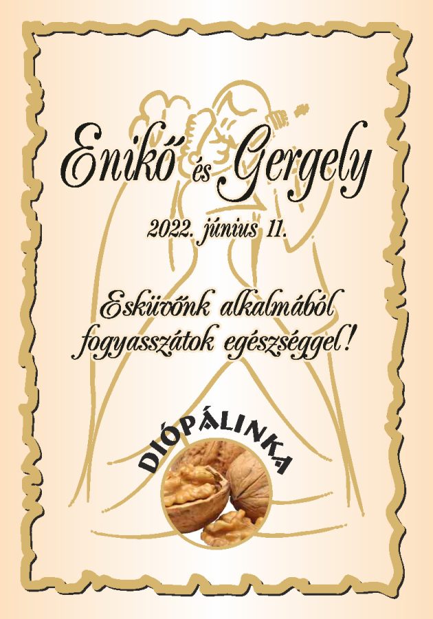 Esküvői italcímkék