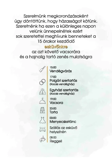 eskuvoi meghivo 2